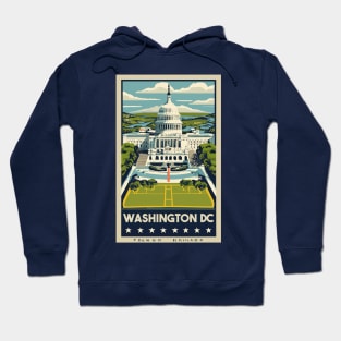 A Vintage Travel Art of Washington DC - US Hoodie